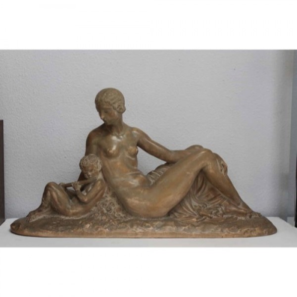 Woman w/Pan by Joe Descomps