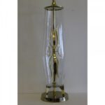 Brass and Glass Lamp attrib. to Laurel