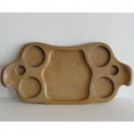 Mary Wright Frosted Oak Serving/Hostess Tray