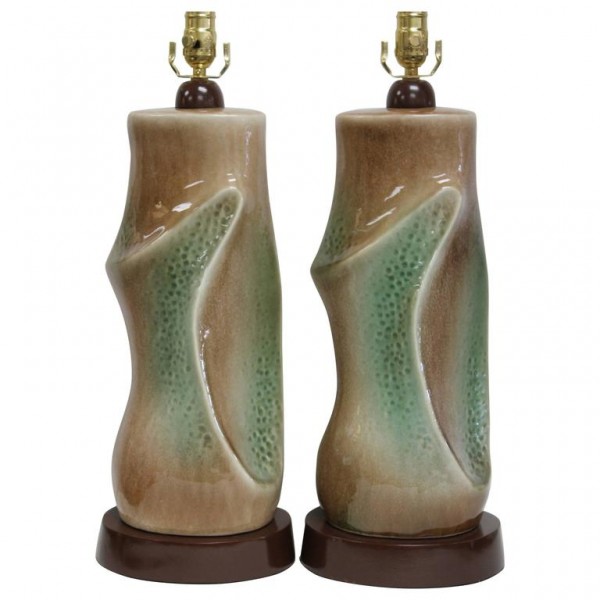 Ceramic (Brown/Green) Lamps
