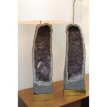 Monumental Pair of Geode Lamps