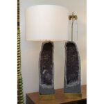 Monumental Pair of Geode Lamps