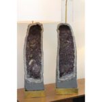 Monumental Pair of Geode Lamps