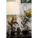 Pair of Brutalist Lamps by the Laurel Lamp Mfg. Co