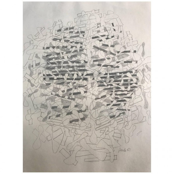 Fritz Rauh (1920-2011) Drawing, dated 81