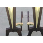 Pair of Brass Andirons Attributed to Donald Deskey