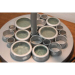 Custom Modernist Glass and Steel Lamp