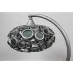 Custom Modernist Glass and Steel Lamp