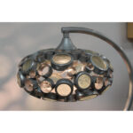 Custom Modernist Glass and Steel Lamp