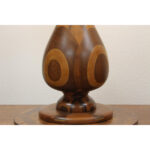 Vintage Wood Marquetry Lamp