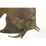 Bronze Fish Sculpture on Marble Base by G. TATE