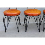 Four Patio Chairs with Paisley Pattern