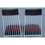 Pair of Patio Chairs with Jack Lenor Larsen Fabric