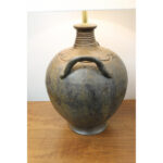 Monumental Two Handled Ceramic Table Lamp