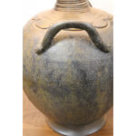 Monumental Two Handled Ceramic Table Lamp