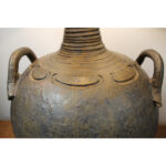 Monumental Two Handled Ceramic Table Lamp