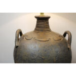 Monumental Two Handled Ceramic Table Lamp