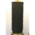 Pair of Wallpaper Print Roller Lamps