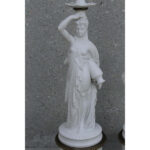 Pair of Porcelain Goddess Lamps, Demeter and Iris