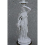 Pair of Porcelain Goddess Lamps, Demeter and Iris