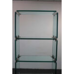 Chrome and Glass Ã‰tagÃ¨re attributed to Leon Rosen for Pace Collection