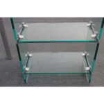 Chrome and Glass Ã‰tagÃ¨re attributed to Leon Rosen for Pace Collection