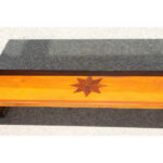 Parquetry Table with Harp/Lyre Supports