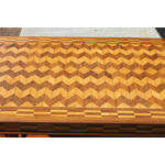 Parquetry Table with Harp/Lyre Supports