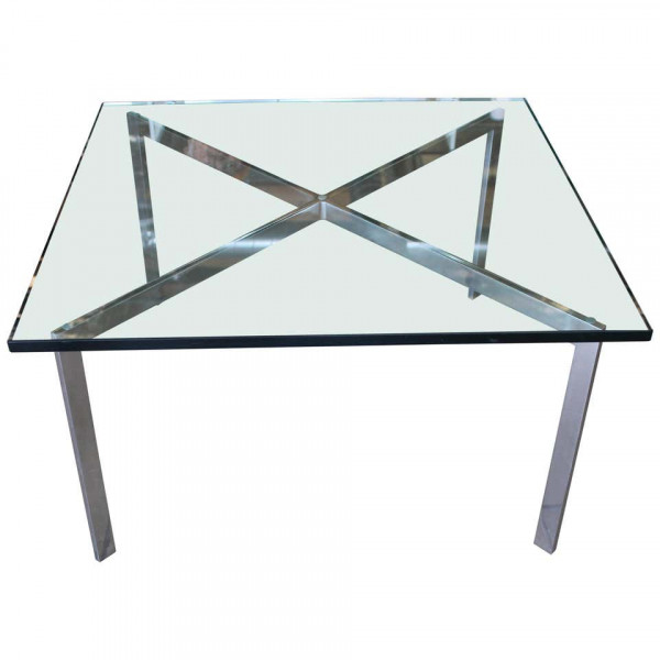 Barcelona Coffee Table by Ludwig Mies van der Rohe for Knoll circa 1980s