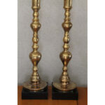 Pair of Custom Moroccan Brass Lamps