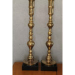 Pair of Custom Moroccan Brass Lamps