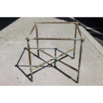 Brutalist Hand Hammered Steel Side Table