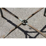 Brutalist Hand Hammered Steel Side Table