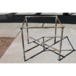 Brutalist Hand Hammered Steel Side Table