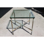 Brutalist Hand Hammered Steel Side Table