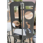 Three Custom Futuristic Swivel Barstools