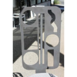 Three Custom Futuristic Swivel Barstools