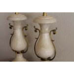 Pair of Alabaster Lamps by the MARBRO Lamp Company, Los Angeles, CA.