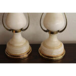Pair of Alabaster Lamps by the MARBRO Lamp Company, Los Angeles, CA.