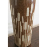 Ceramic Lamp with Cattail Pattern