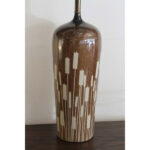 Ceramic Lamp with Cattail Pattern
