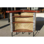 Tiki Bar with Stools and Back Bar