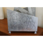 Futuristic Aluminum Magazine / Log Holder Rack