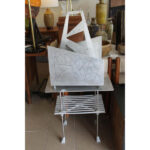 Futuristic Aluminum Magazine / Log Holder Rack