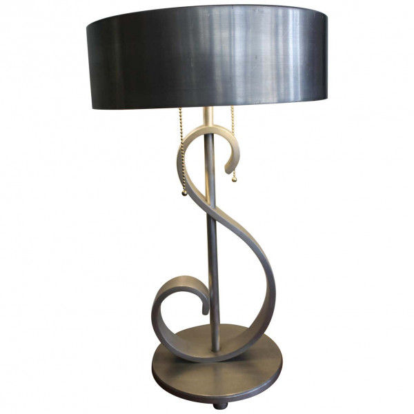 Machine Age Aluminum Musical Note Table Lamp