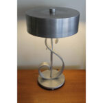 Machine Age Aluminum Musical Note Table Lamp