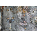 Monumental Outsider Art Assemblage Painting on Canvas