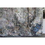 Monumental Outsider Art Assemblage Painting on Canvas