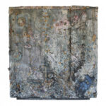 Monumental Outsider Art Assemblage Painting on Canvas