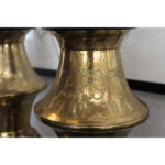 Monumental Pair of Brass Moroccan Style Lamps